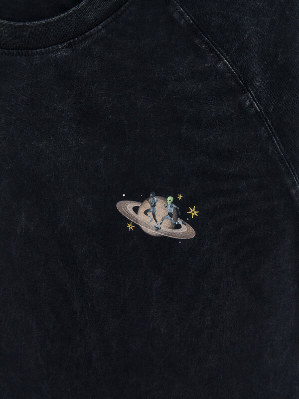 MARK FORMELLE Футболка 594879 111886 ACID WASH на черном +печать