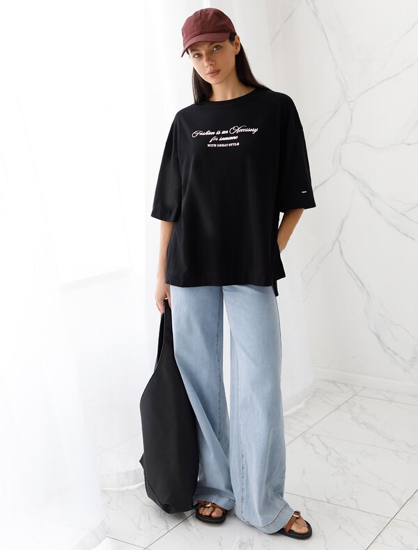 VILATTE Футболка 595025 D49.094 черный_fashion