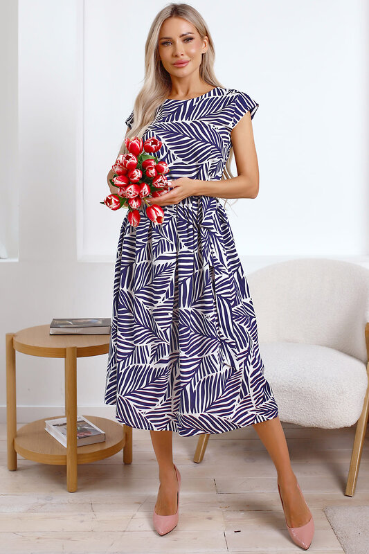 LT Collection Платье 595450 П15885-45М Темно-синий