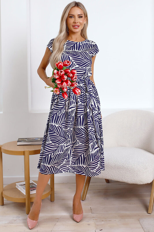 LT Collection Платье 595450 П15885-45М Темно-синий