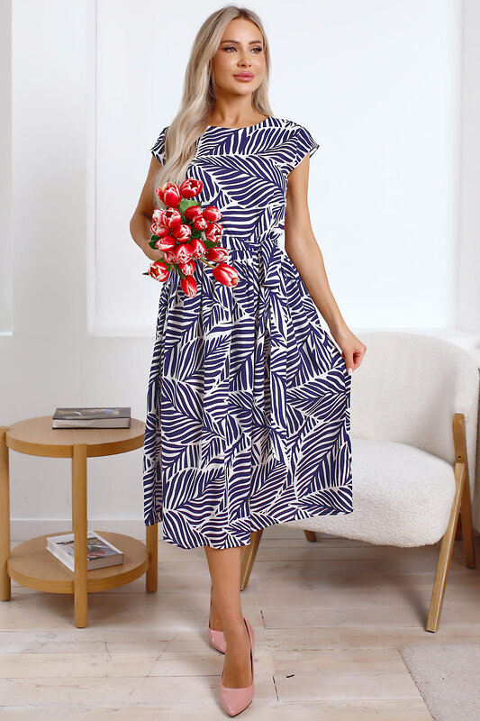 LT Collection Платье 595450 П15885-45М Темно-синий