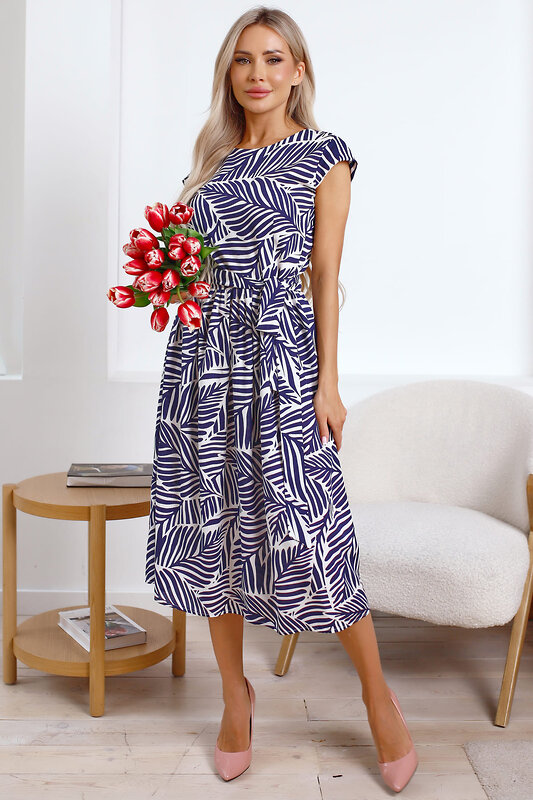 LT Collection Платье 595450 П15885-45М Темно-синий