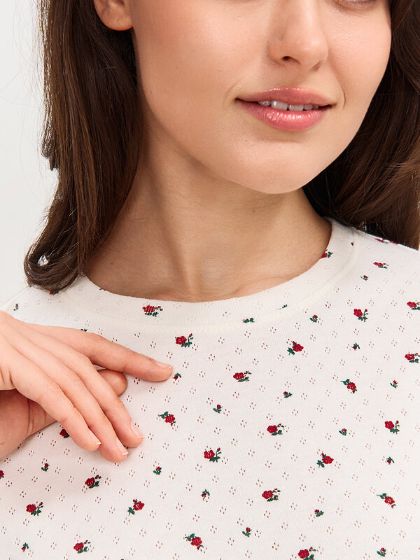 Omsa Пижама 595470 OmD 0250D POINTELLE PRINT, СО Avorio (Молочный)