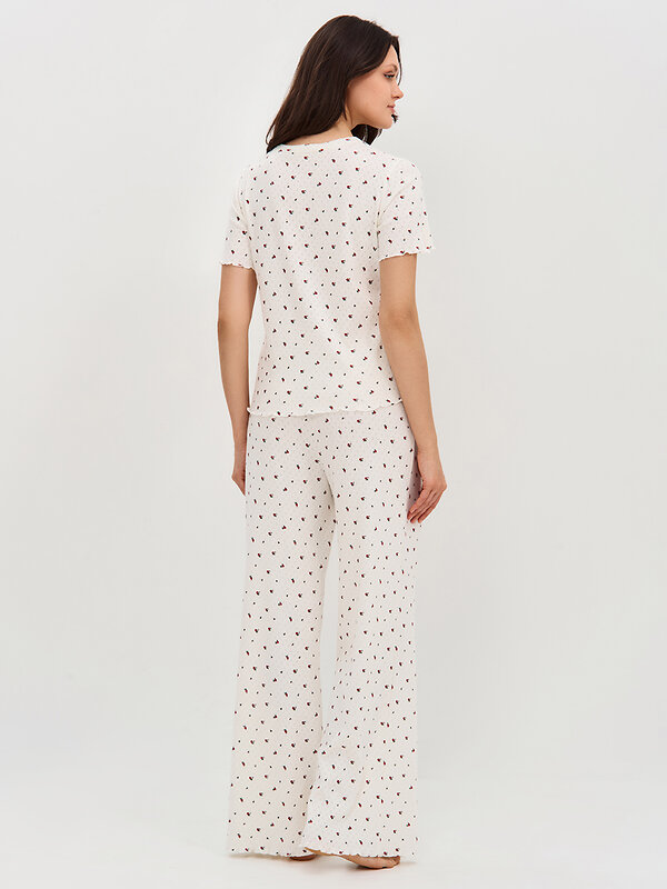 Omsa Пижама 595470 OmD 0250D POINTELLE PRINT, СО Avorio (Молочный)
