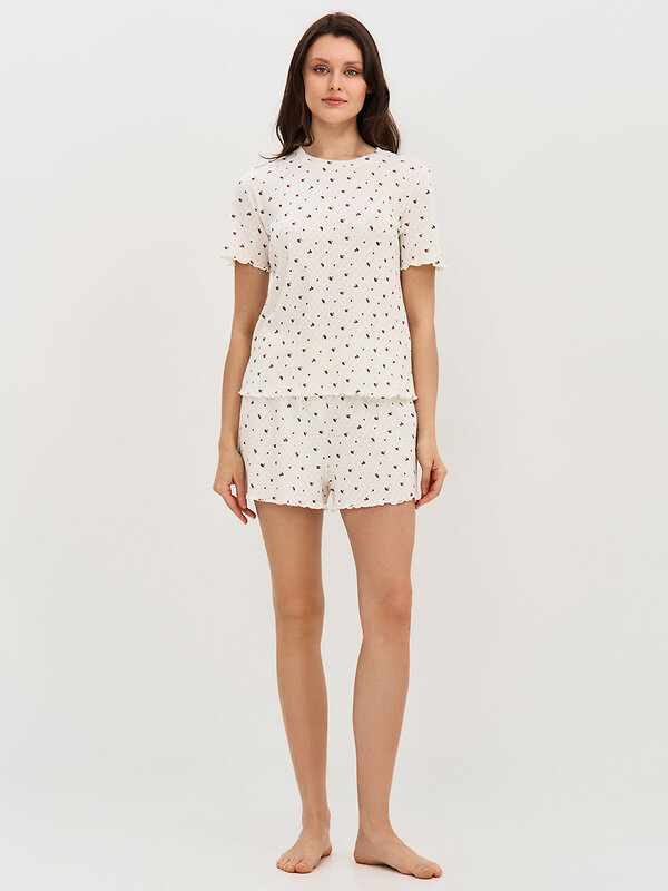 Omsa Пижама 595473 OmD 0260D POINTELLE PRINT, СО Avorio (Молочный)