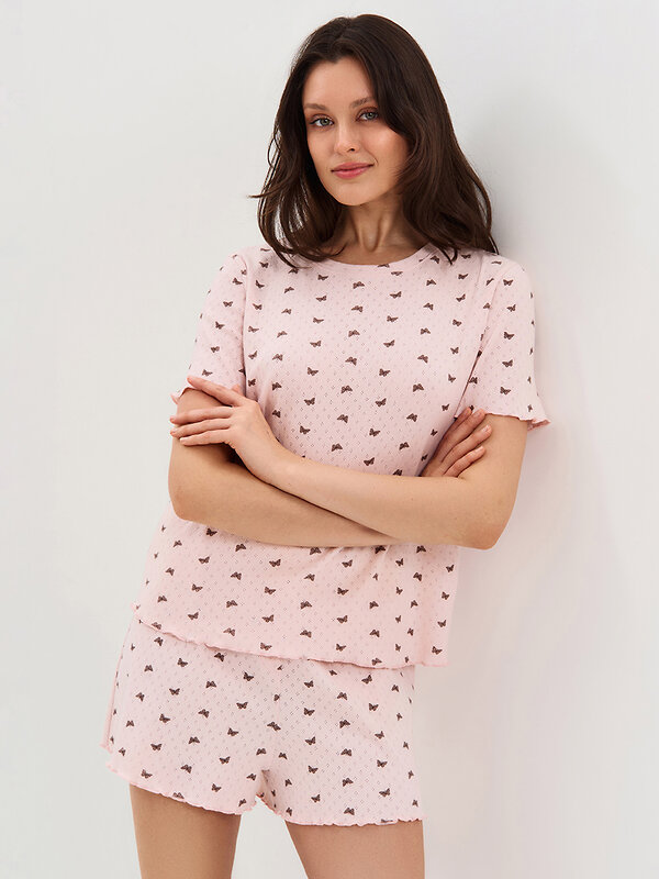 Omsa Пижама 595479 OmD 0260D POINTELLE PRINT, СО Rosa (Розовый)