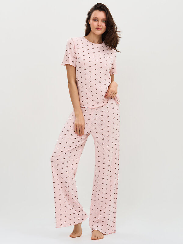Omsa Пижама 595484 OmD 0250D POINTELLE PRINT, СО Rosa (Розовый)