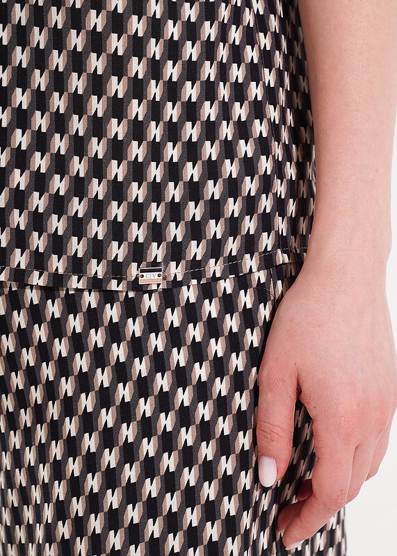 CLEVER Блузка 595894 263330/215штн т.серый/св.коричневый