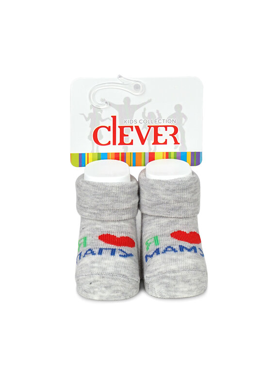 CLEVER Носки 596014 С124 7-8 меланж св.серый