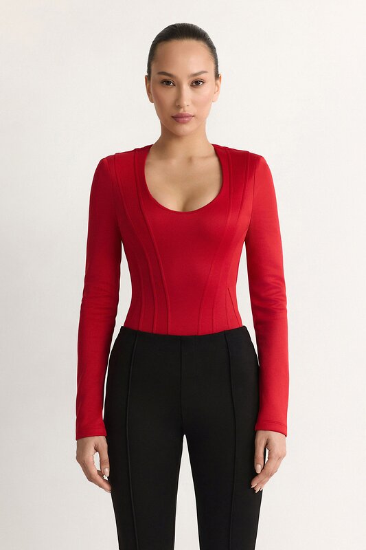 TOPTOP STUDIO Боди 596101 TTS.023.18296.320 Красный