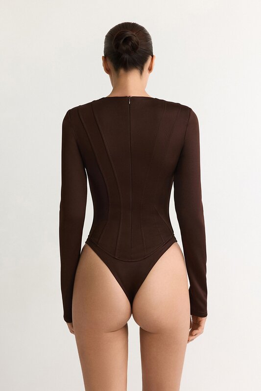 TOPTOP STUDIO Боди 596102 TTS.023.18296.700 Коричневый