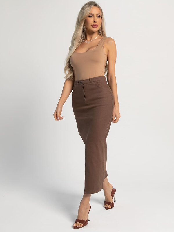LT Collection Юбка 596516 Ю15951-4М Коричневый