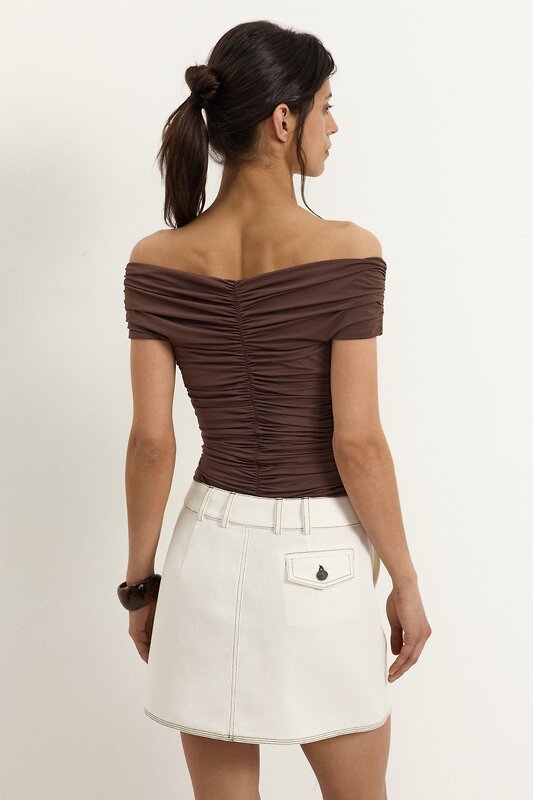 TOPTOP STUDIO Боди 597463 TTS.023.17608.700.05436 Коричневый