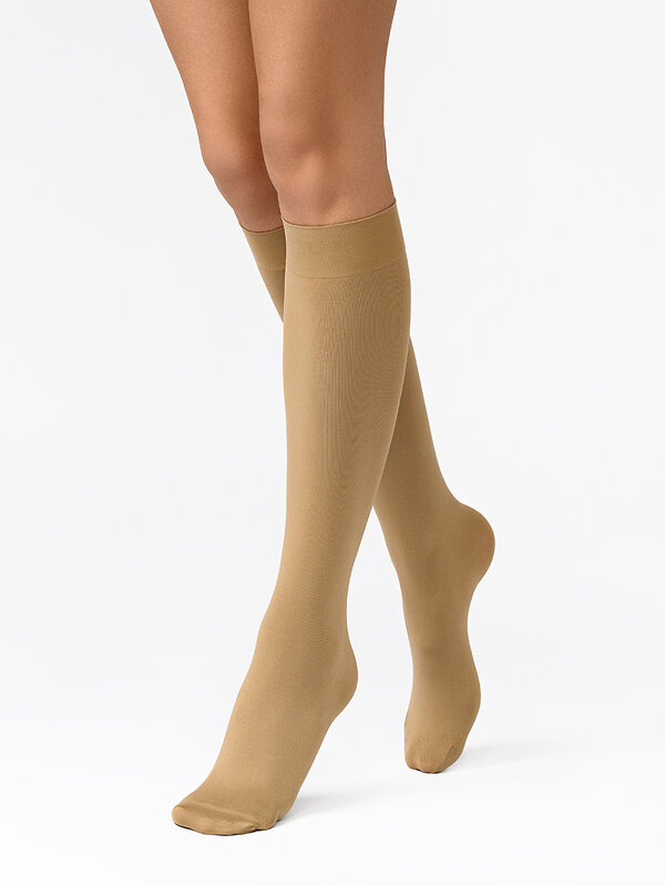 Omsa Гольфы 597933 GAMB. VELOUR MICRO 70 (гольфы 1 пара) Beige Naturel (Бежевый)