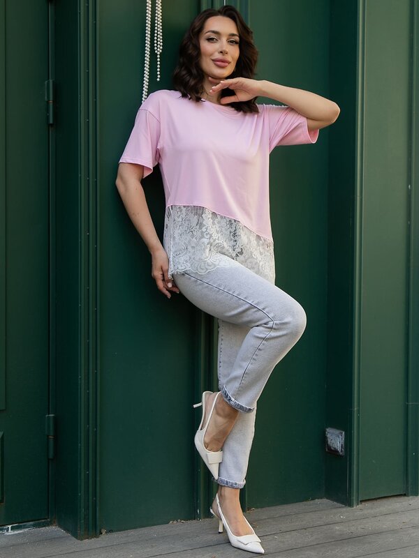LT Collection Блуза 598241 Б16001-5М Розовый