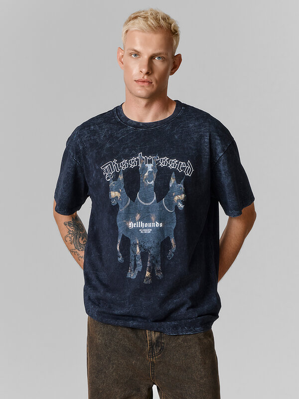 MARK FORMELLE Футболка 598377 111927 ACID WASH черный +печать