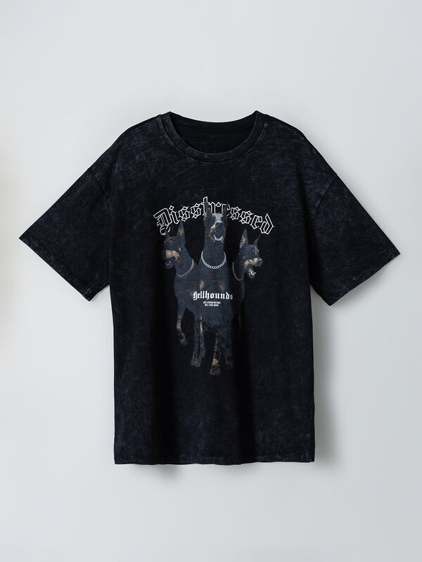 MARK FORMELLE Футболка 598377 111927 ACID WASH черный +печать