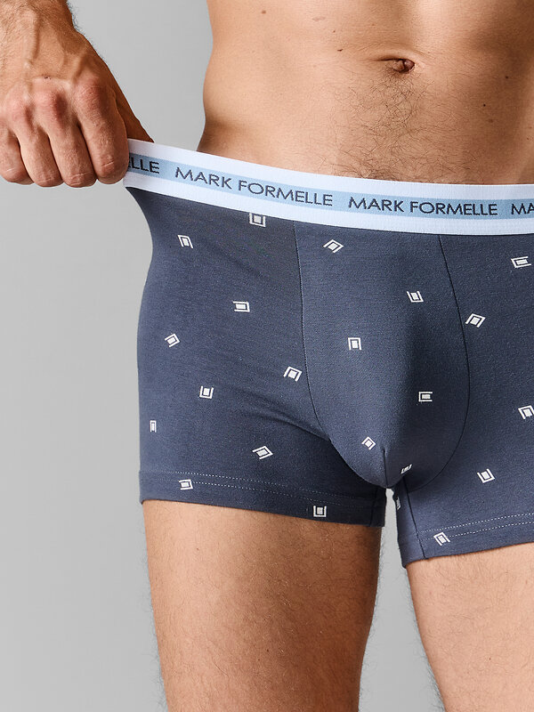 MARK FORMELLE Трусы 598480 411228-2 квадратный узор на графите +тихая гавань