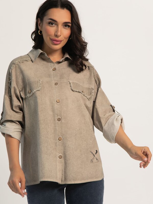 LT Collection Рубашка 598734 Б16050-4М Бежевый