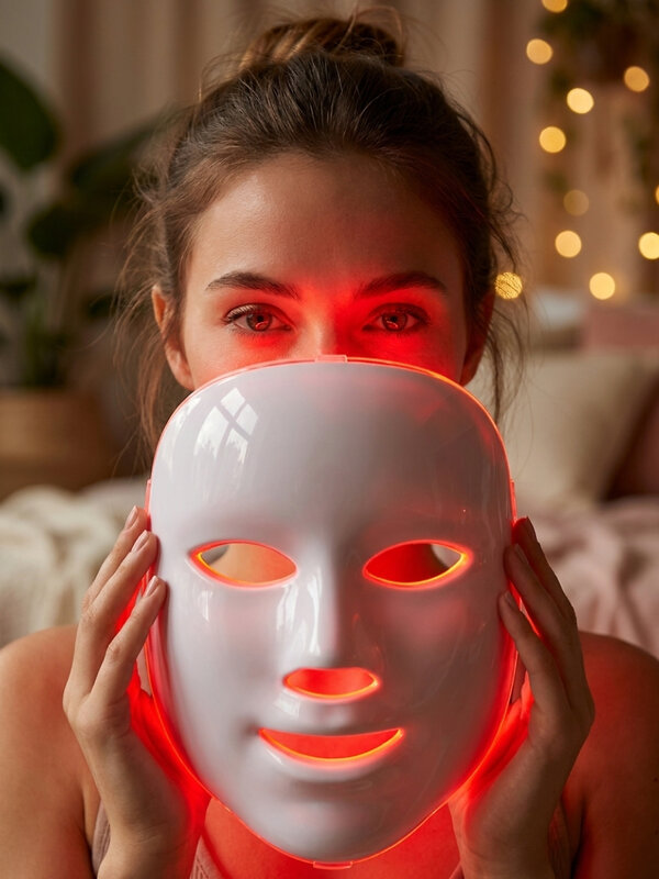 Nail Art Светодиодная LED-маска для лица / Colorful LED beauty mask, белый 598888 28469 
