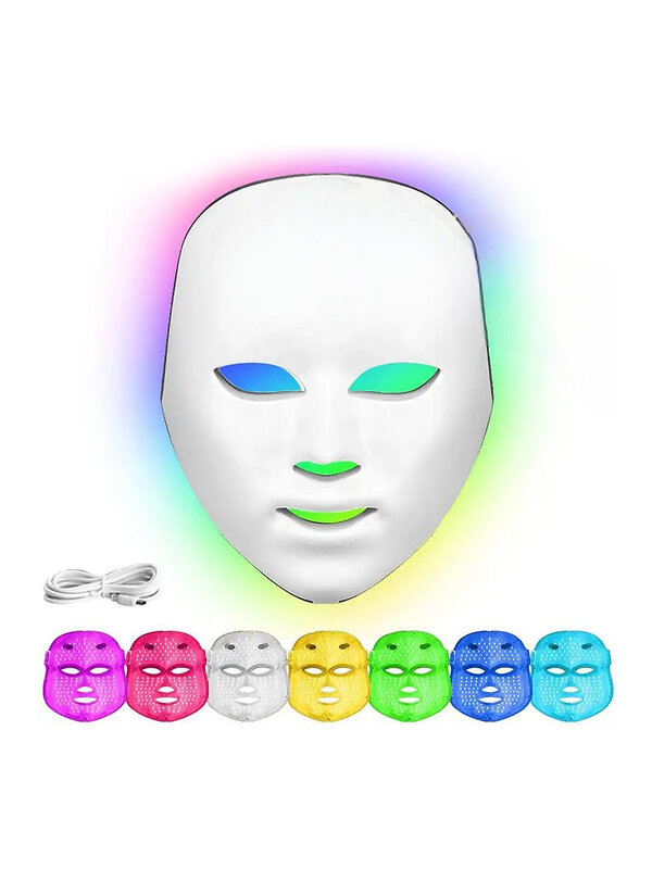 Nail Art Светодиодная LED-маска для лица / Colorful LED beauty mask, белый 598888 28469 