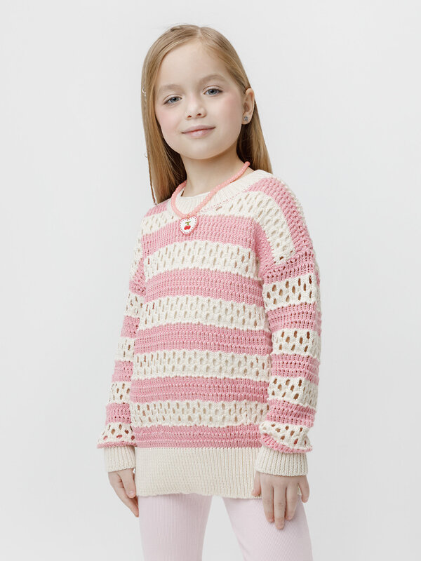 CROCKID Джемпер 599619 КВ 30171 молочный, розовый