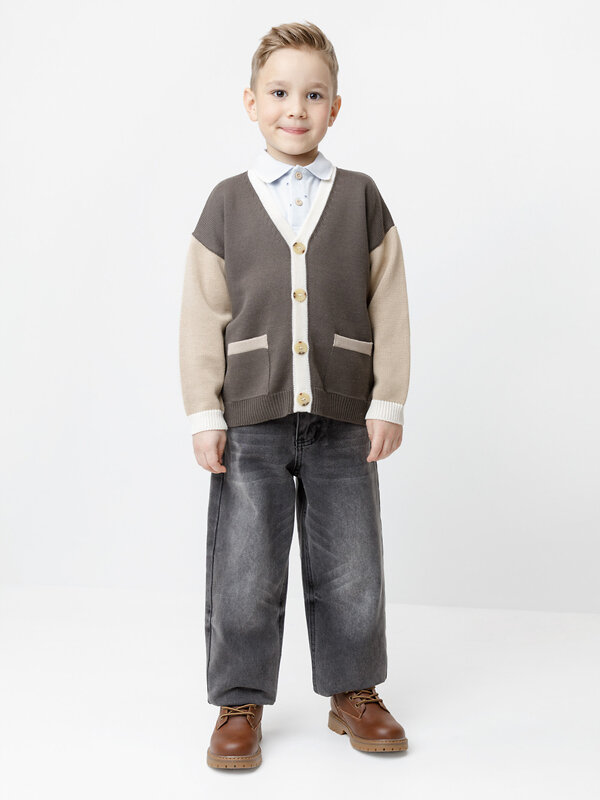 CROCKID Кардиган 599820 КВ 30177 коричневый, бежевый