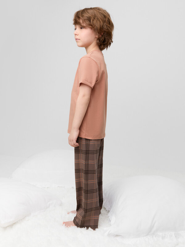 CROCKID Пижама 599944 К 1599 пробковое дерево, текстильная клетка