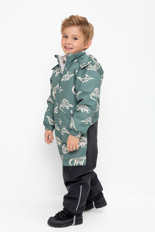 CROCKID Комбинезон 599985 ВК 60111/н/1 ГР зеленый чай, динозавры