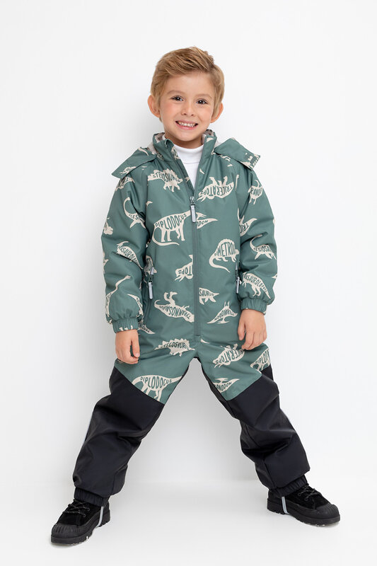 CROCKID Комбинезон 599985 ВК 60111/н/1 ГР зеленый чай, динозавры