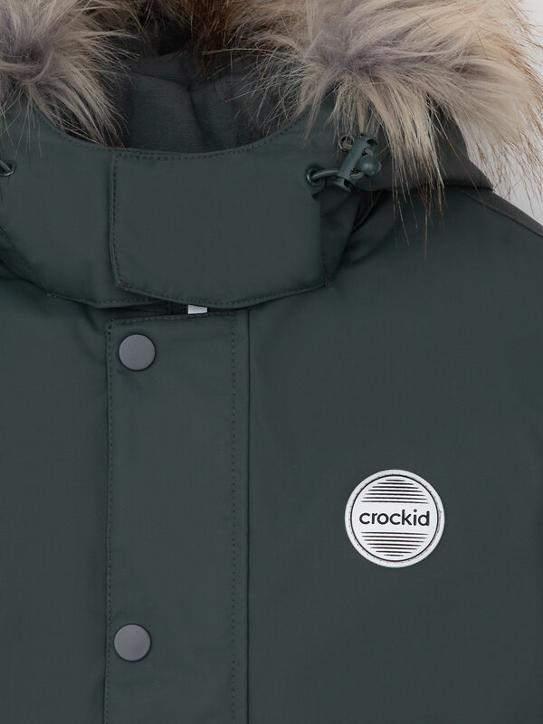 CROCKID Куртка 599986 ВК 36106/1 ГР (128-158) серо-зеленый