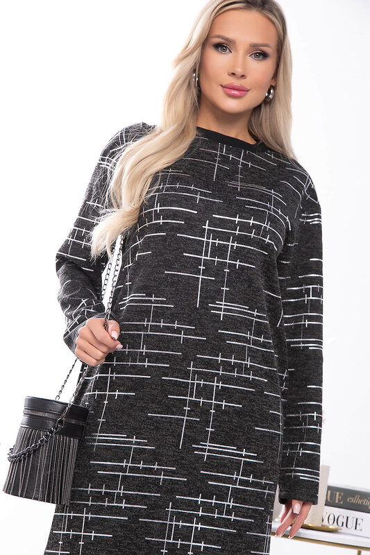 LT Collection Платье 600396 П7516 серый, серебро