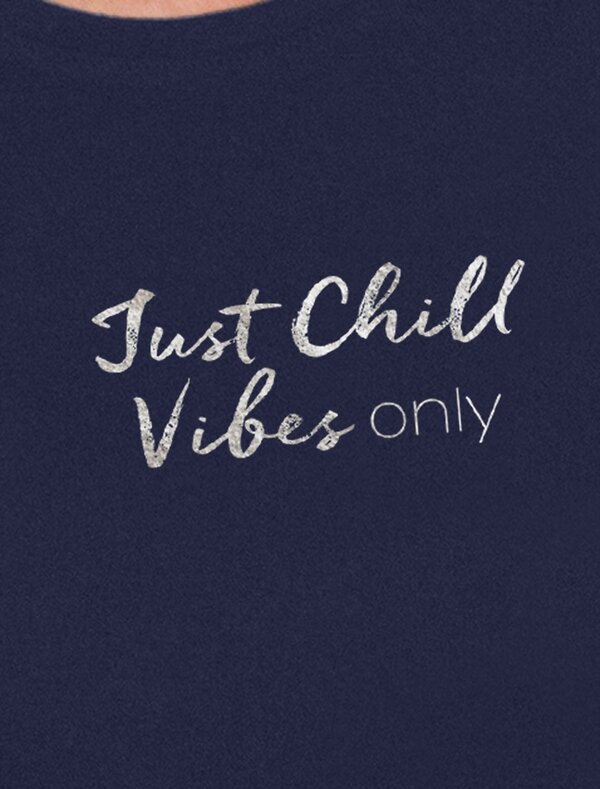 VILATTE Футболка 600435 D49.097 т.синий_just chill