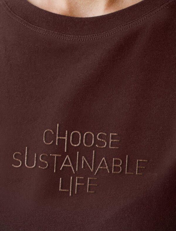 VILATTE Футболка 600450 D49.173 шоколад_sustainable life