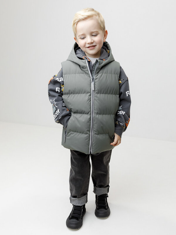 CROCKID Жилет 600909 ВК 35022/4 ГР (98-128) оливково-зеленый