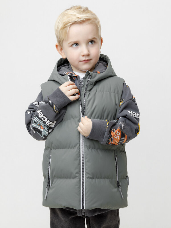 CROCKID Жилет 600909 ВК 35022/4 ГР (98-128) оливково-зеленый