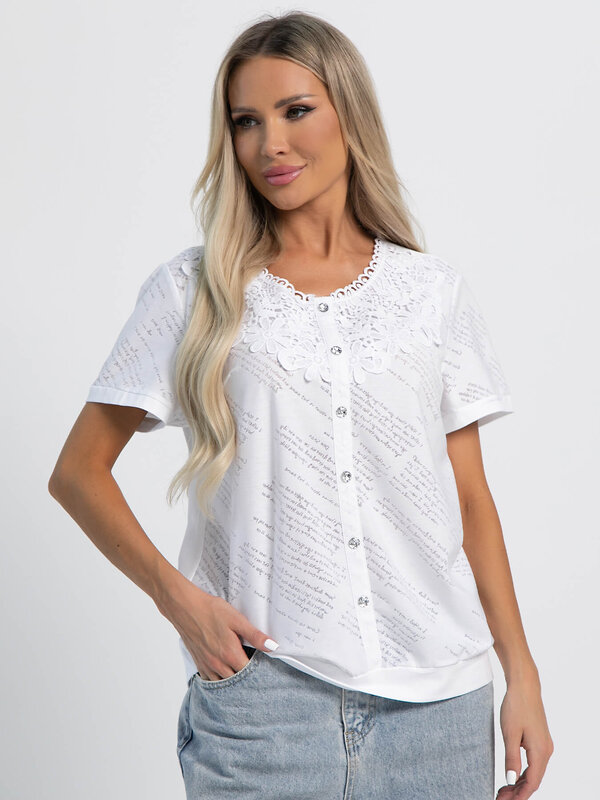 LT Collection Блуза 601088 Б16111-18М Белый