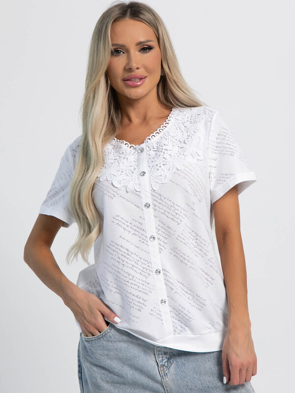 LT Collection Блуза 601088 Б16111-18М Белый