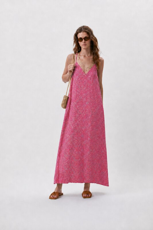 Lika Dress Сарафан 601267 10748 Коралл/Огурцы бирюза