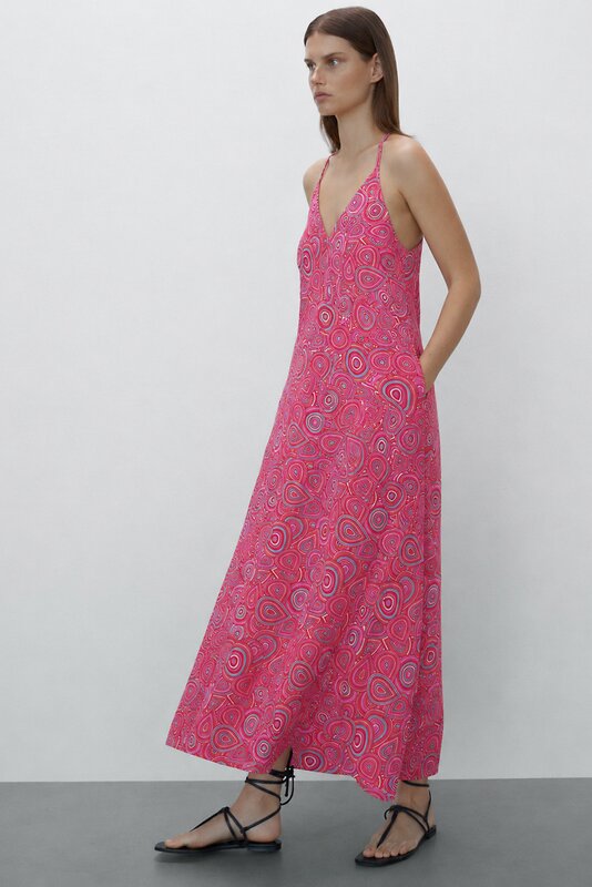 Lika Dress Сарафан 601267 10748 Коралл/Огурцы бирюза