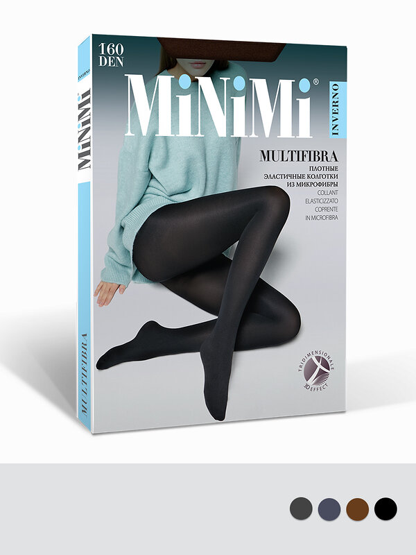 Minimi Колготки 601276 MULTIFIBRA 160 3D Carbone (Серый)