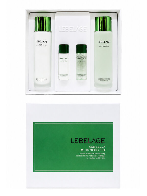 Lebelage Подарочный набор для лица с центеллой / Centella Moisture 2 Set (Тонер + Лосьон + Миниатюры), 150 мл x 2, 30 мл x 2 601380 28538 