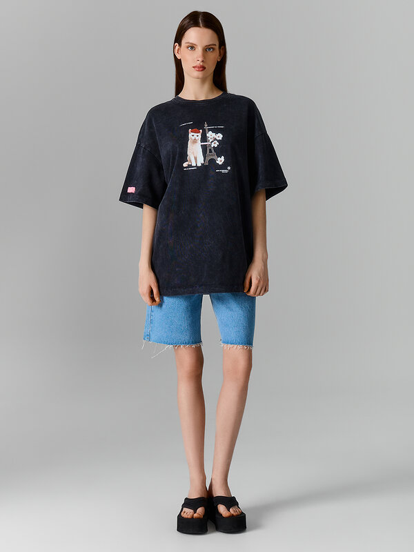 MARK FORMELLE Футболка 601586 112953 ACID WASH черный +печать