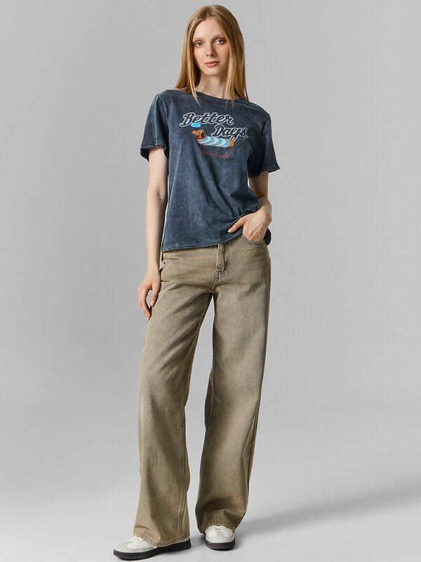 MARK FORMELLE Футболка 601588 112968 ACID WASH серый +печать1