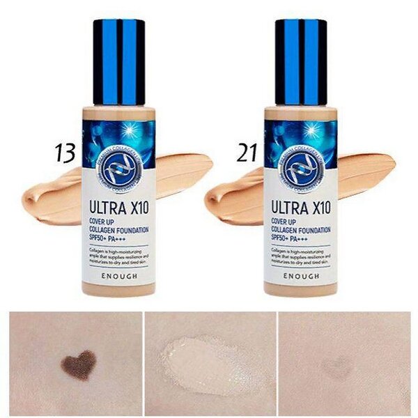 Enough Тональный крем с коллагеном №21 / Ultra X10 Cover Up Collagen Foundation SPF 50, 100 мл 601841 16011 