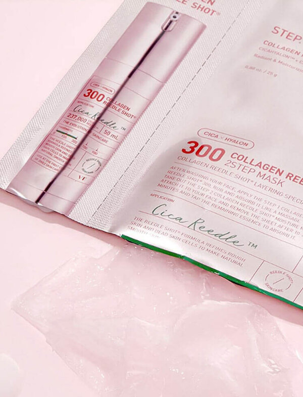 VT Cosmetics Интенсивная двухфазная маска для лица с коллагеном / Collagen Reedle Shot 300 2step Mask, 1,5 г + 27 г 602321 28615 