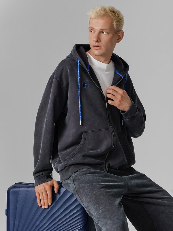 MARK FORMELLE Толстовка 602482 121211 ACID WASH на обсидиане