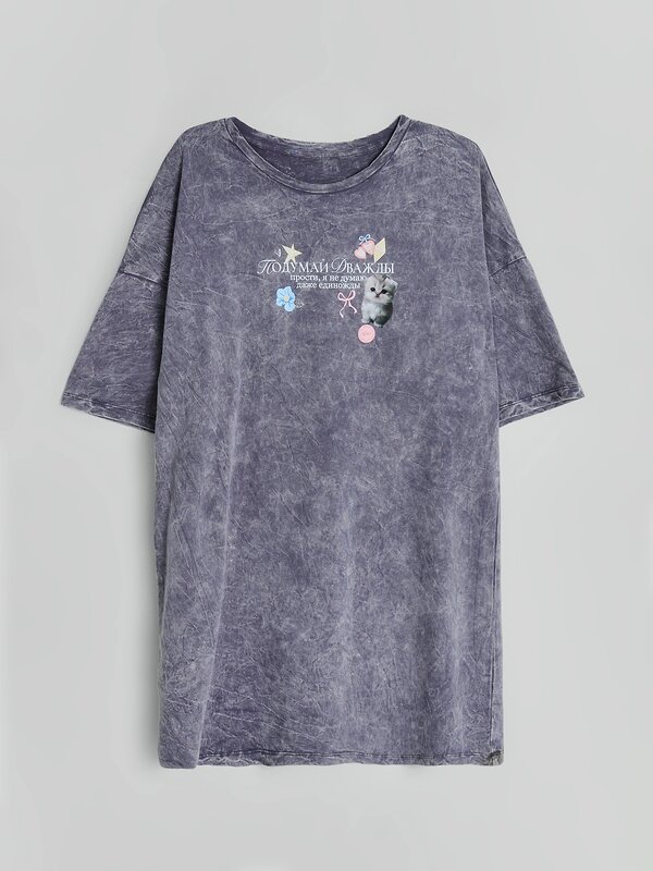 MARK FORMELLE Туника 602547 512079 ACID WASH обсидиан +печать