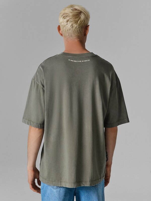 MARK FORMELLE Футболка 602566 111883 ACID WASH хаки +печать