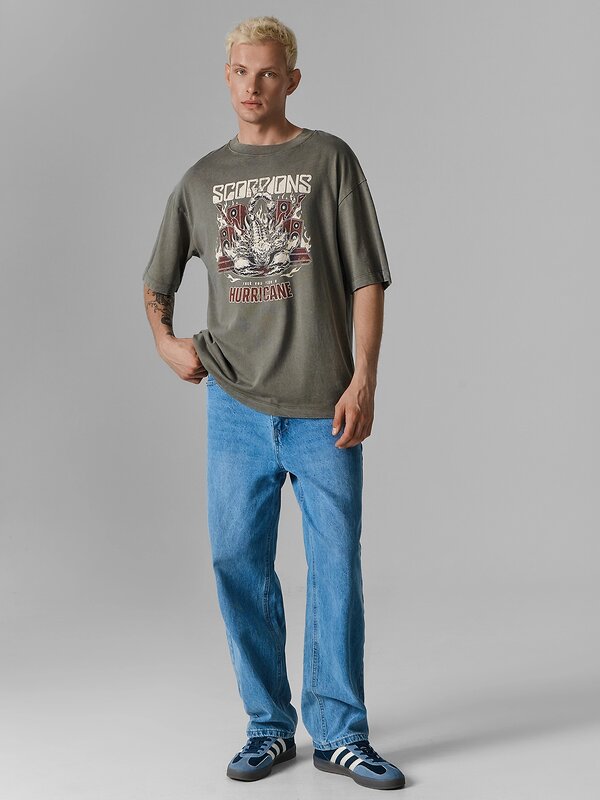 MARK FORMELLE Футболка 602566 111883 ACID WASH хаки +печать